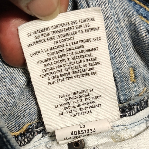 Anthropologie Pilcro Womens Hyphen Slim Skinny Jeans Blue Distress size 26 - Picture 8 of 10